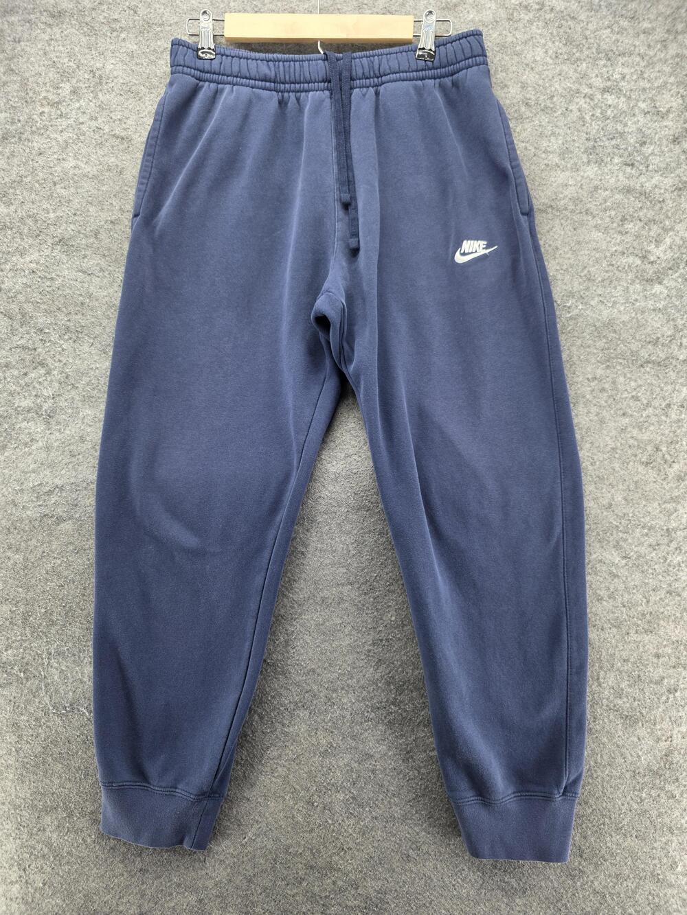 Nike Pants Mens L Blue Jogger Fleece Elastic Waist Pockets Tapered BV2671-410